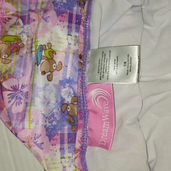 ☆NWT☆Cute Girls DREAM WAVE UPF 50+ Pink/Purple Plaid 2011 modest Swimsuit☆Sz 7/8 - Picture 11 of 13